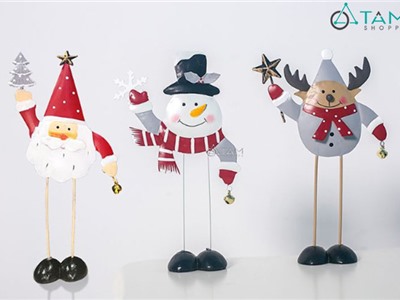 Mô hình trang trí Noel sắt để bàn tay chào chân cao X-MHDB-02